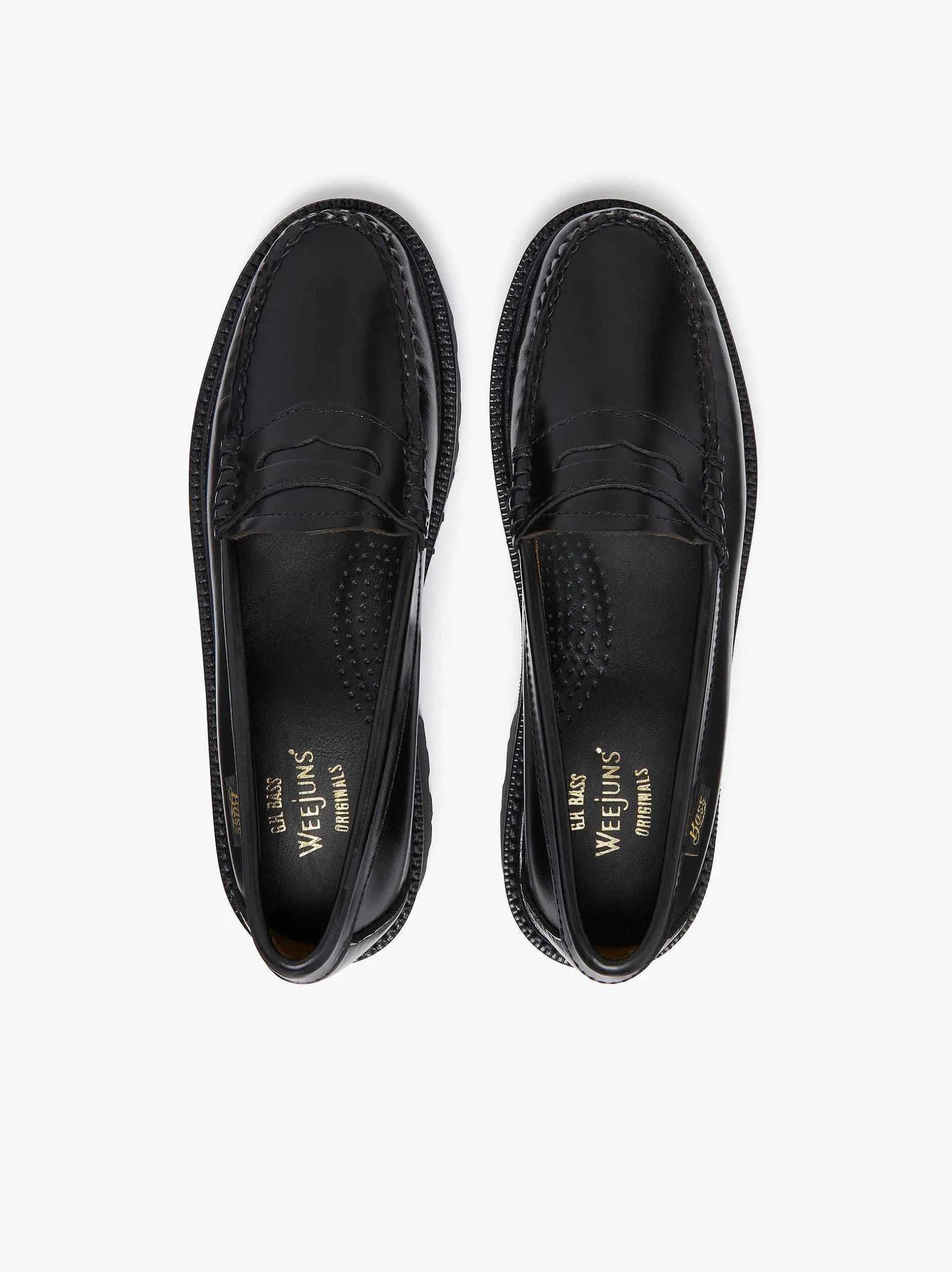 Outlet G.H.BASS Weejuns Super Lug Penny Loafers Black
