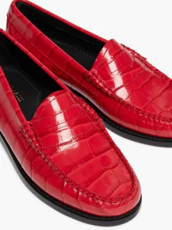 Outlet G.H.BASS Weejuns Whitney Penny Loafers Red Croc