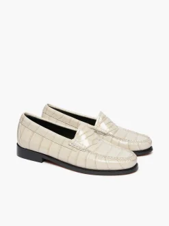Best G.H.BASS Weejuns Whitney Penny Loafers White Croc
