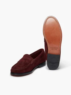 Sale G.H.BASS Weejuns Whitney Penny Loafers Dark Red